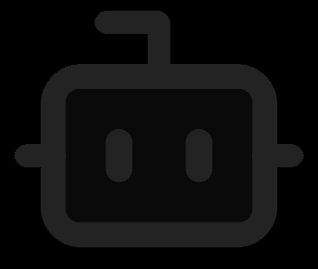 AI Bot Icon in Black